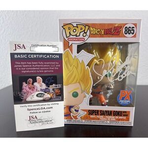 Funko Pop! DBZ Super Saiyan Goku with Energy #865 signed Sean Schemmel Cert JSA